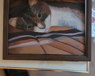 Original Calico Cat Painting by Jenny Hagen
