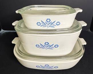 CorningWare Cornflower Blue Casserole Set