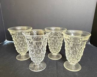 Fostoria American Clear Footed Iced Tea Glasses