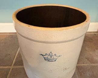Robinson Ransbottom 3-Gallon Blue Crown Stoneware Crock