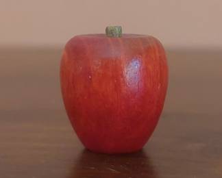 Vintage Miniature Turned Wood Apple