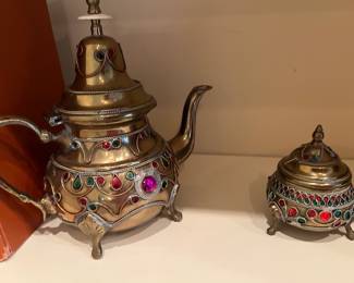 MOROCCAN STYLE BRASS TEA SERVICE
