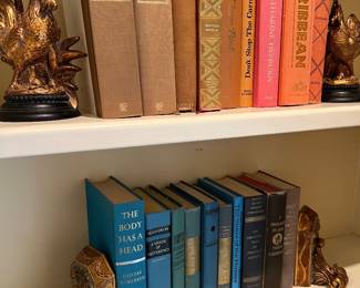 SELECTION OF BOOKS, BOOKENDS