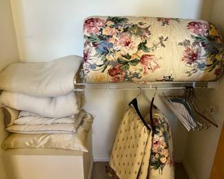 CUSTOME KING BEDSPREAD, CUSTOM KING TABLE TOPPER (2 LAYERS), BASIC BEDDING