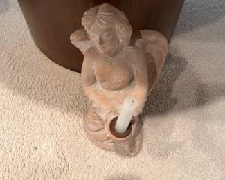 TERRACOTTA ANGEL CANDLE HOLDER