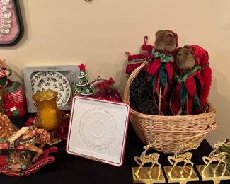 HOLIDAY STOCKING HOLDERS, BASKET FULL OF STOCKINGS, HOLIDAY DECOR