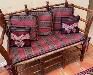 RUSH SEAT SETTEE OR BENCH