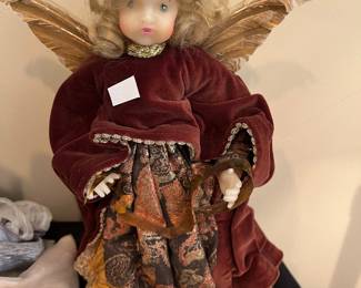 GERMAN PAULINE LEIDEL SPREEN WAX ANGEL TREE TOPPER