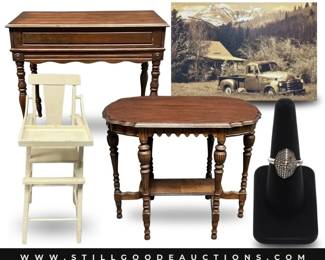 enredon furniture, Halloween and Fall decorations, scrimshaw, flamingo collection, bird baths, Poloroid camera, Marshall Pottery, Kendra Scott jewelry,  and more!