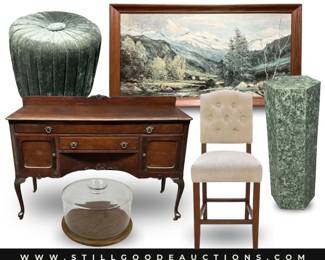 Royal Worchester, Waterford, stained glass lamps, Murano glass, sterling silver jewelry, gold jewelry, Google nest, Reidel, mirrors, Michael Kors, television sets, Brighton, rugs,  and more!