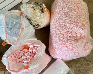 packing materials, popcorn, foam sheets, air pillows/airbags