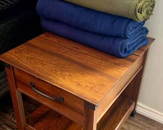 Sauder Carson Forge Smartcenter Side Table, blankets
