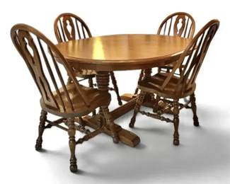 Cochrane Oval Wooden Dining Table Chairs w Extensions