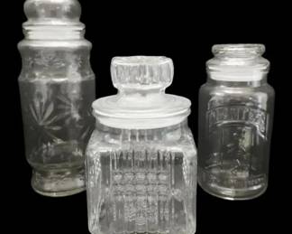 Vintage Glass Peanut Jars