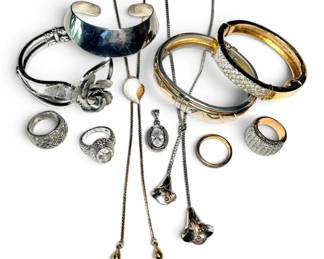 Sparkly Gold SilverToned Costume Jewelry