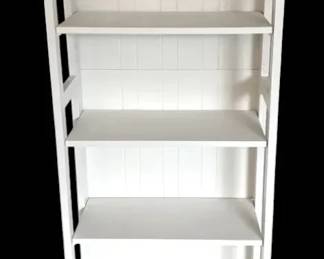 White Wooden Bookcase Display Shelf