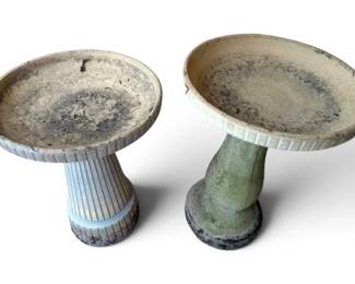 Two Outdoor Birdbaths