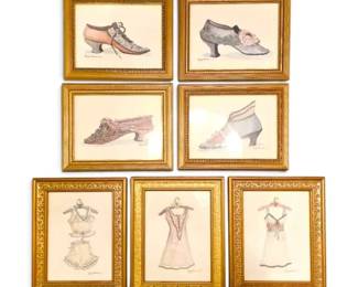 Framed Shoe Lingerie Prints