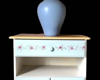 Shabby Chic Wooden Side Cabinet Lamp