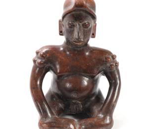 Lot 205 Colima Seated Female Figure, 250BCE 250CE