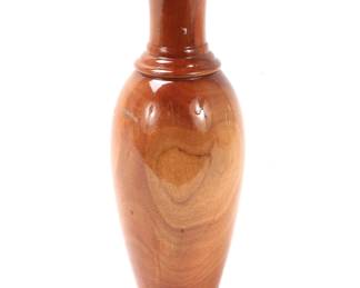Lot 133 Chinese Wood Carved Flower Vase
