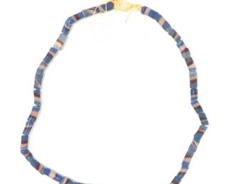 Lot 21 Gorgeous Blue African Trade Bead Necklace