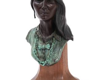 Lot 6 Bronze Bust by Susan Kliewer