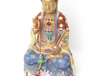 Lot 146 Lovely Seated Porcelain Buddha