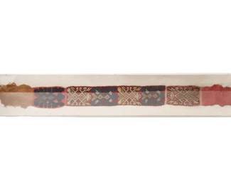 Lot 218 Colorful 6Panel Peruvian Textile Belt, Huari 900BCE 1300CE