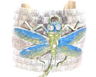 Lot 25 Wonderful Hand Crafted Dragonfly Cuff Bracelet, 21st C.