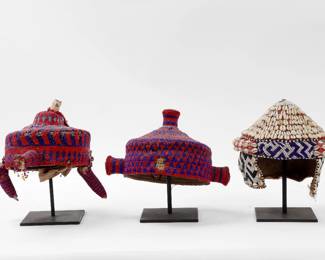 Lot 237 Three Beaded Headdresses, Yoruba Culture