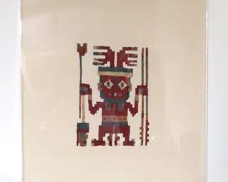 Lot 221 Rare Chancay Warrior Textile, 1100 1400 CE