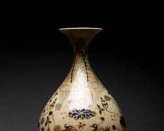 Lot 115 Chinese Crackle Glaze Vase with Ducks and Lotus, Late 19th Early 20th C.