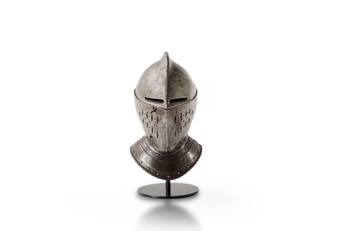 Lot 75 German Nuremberg Closed Helmet, Late 16th Early 17th C.