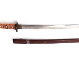 Lot 302 Signed Antique Japanese Katana Scabbard