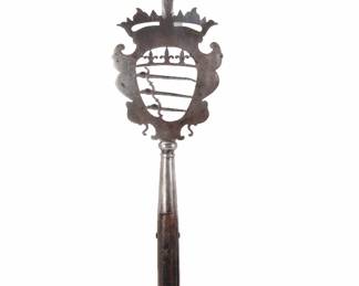 Lot 117 French Bourbon Military Spontoon Polearm, 18th C.