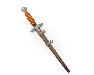Lot 121 German WWII Second Model Luftwaffe Dagger W Scabbard, 20th C.