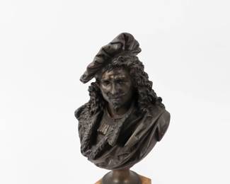 Lot 365 Bronze bust sculpture of Rembrandt Van Rijn