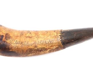 Lot 146 Historical American War of 1812 Incised Powder Horn