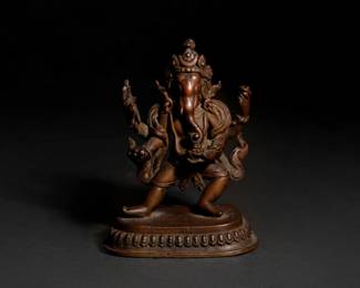 Lot 215 Indian Miniature Ganesha Figure, 16th C.