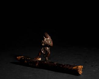 Lot 209 Indian Bronze Devotional Figure on Wood Stand, 16th 18th C.