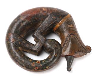 Lot 224 Indian Dragon Shaped Powder Flask, 20th c.