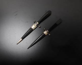 Lot 110 European Dirk Daggers Sheaths 2, late 19th C.