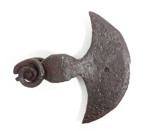 Lot 72 Magnificent Viking Rams Head Iron Axe , 8th12th Century