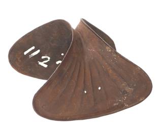 Lot 33 German Gothic Maximilian Fluted Couter, ExHiggins Museum