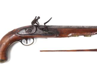 Lot 149 Ketland Flintlock Officers Pistol, 19th c.
