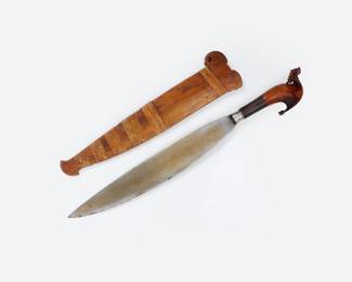 Lot 260 Moro Carabao Horn Barong Datto Pommel