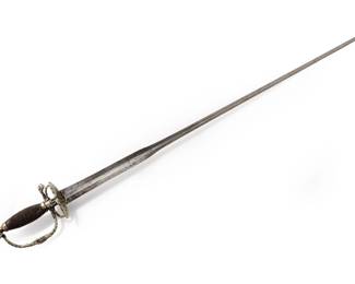 Lot 124 Italian Gilt Brass Mounted Small Sword, 1718th C.