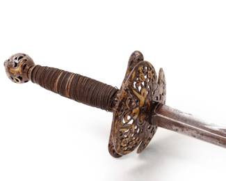 Lot 125 French Gilt Blued Small Sword, 18th C.