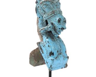 Lot 206 India Carved Horse Finial, 18th c.